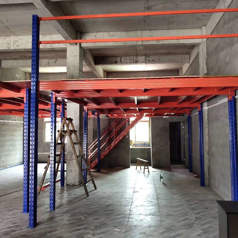 阁楼平台货架仓库二层重型冷轧钢结构仓储金属隔层组合式可拆卸