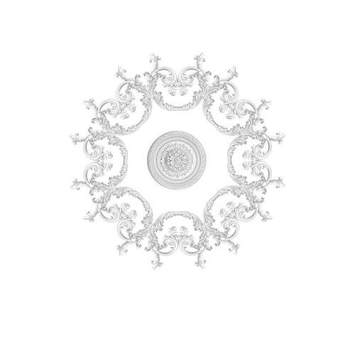 PU灯盘仿石膏欧式法式吊顶圆灯座造型灯池110cm拼花灯盘156043