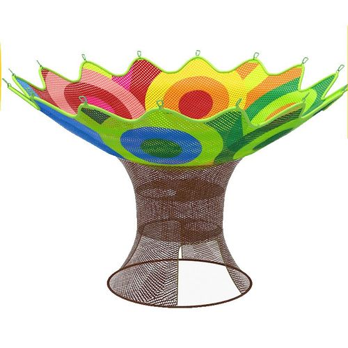 室内绳网吊球编织绳轮胎秋千儿童乐园彩虹网挂球拓展训练丛林魔网