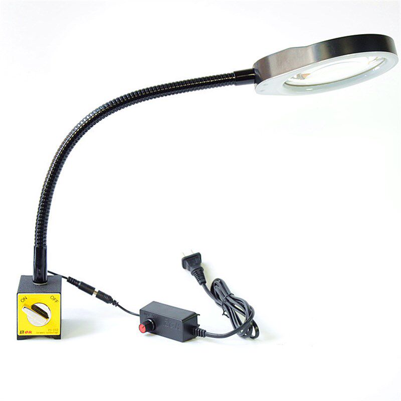 放大镜带灯8倍10倍PD-032B强磁力座万向支架阅读维修照明工作灯