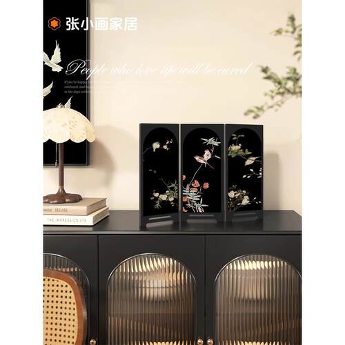 采购产品新中式桌面屏风饰品，装饰画，古董风格饰品，创意小众可