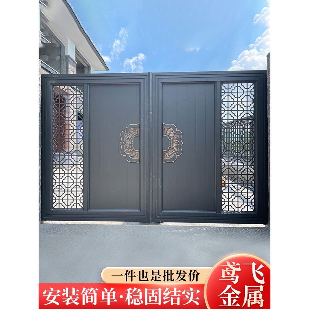 铝合金门,双门别墅,双门庭院门,铝合金艺术推拉门,乡村自建门