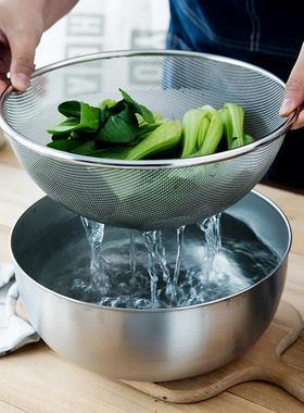 日本进口Arnest逸品物创不锈钢料理盆子打蛋盆沥水篮西餐盘圆形大