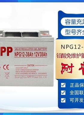 NPP耐普胶体免维护铅酸蓄电池NPG12V100AH24AH38AH65AH150AH200AH