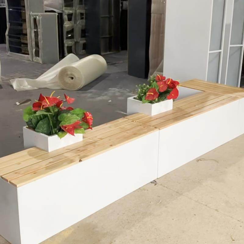 定制户外铁艺花箱卡座组合商业街不锈钢座椅花槽店铺外摆塑木坐凳,3C数码配件,USB多功能数码宝,淘宝优惠券,粉丝福利购,淘宝优惠卷