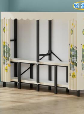 深50CM柜加体折叠柜钢免GCY衣安装布衣柜全焊接架家用卧室金属结