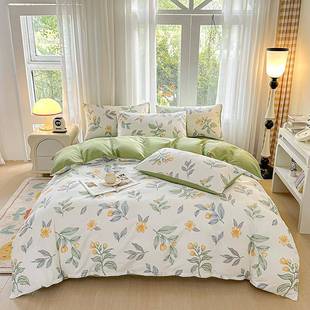 ZYM5202款 60支卡通单斜纹花全棉宿舍人被套纯棉小清新双人四印季