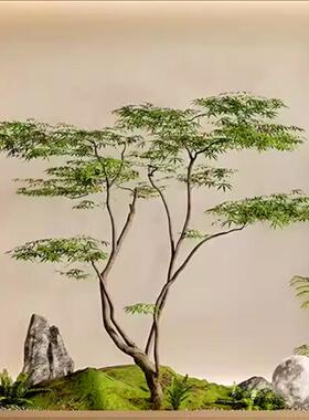 仿真绿植鸡爪假RXJ枫树景观造景橱窗商橱场茶室槭窗植物饰套装组