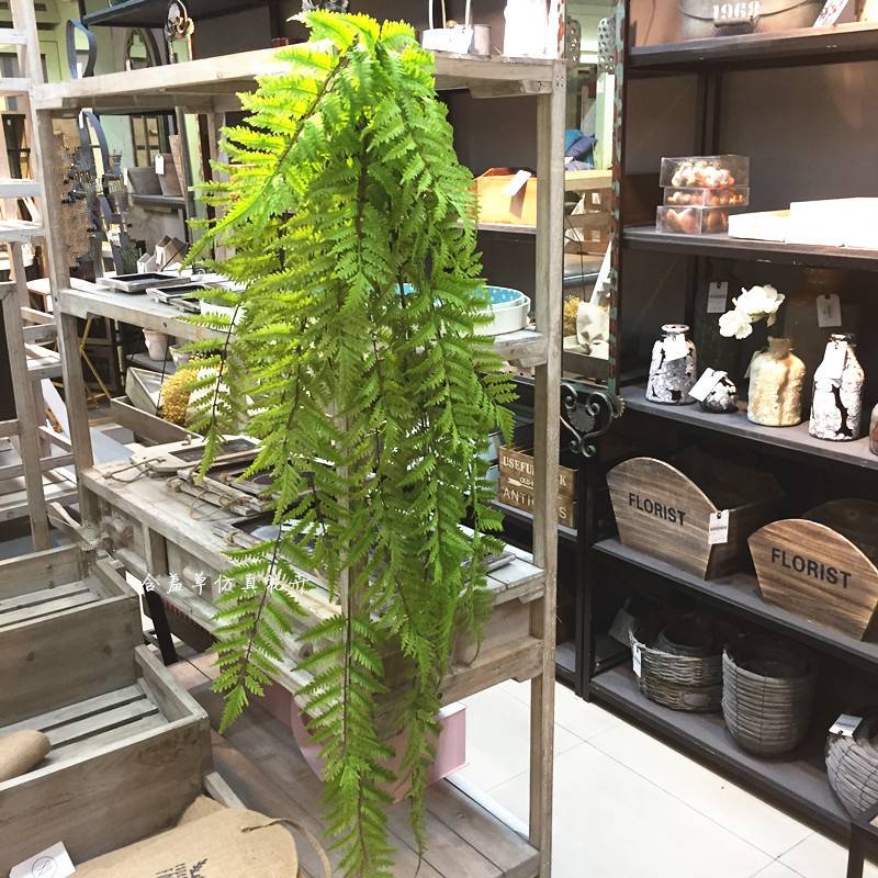高档垂吊特大波斯草仿真蕨类绿植壁挂婚庆装饰家居工程造景植物