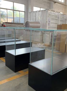 超白钢化玻璃黑色展烤漆展机jsq02203柜柜抽拉式样品示柜眼镜展手