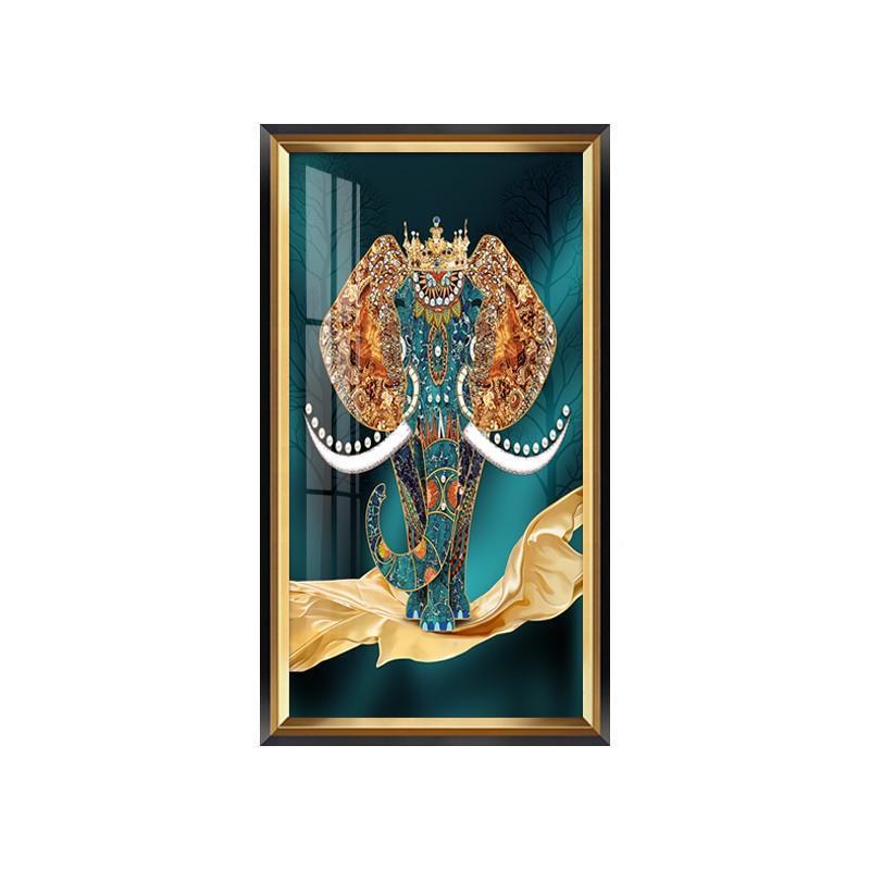 轻玄关装饰画入户进大象奢走廊道过竖版挂画客厅门欧式DY776887壁