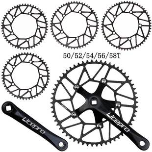 折叠车牙N盘单盘正负齿0t52T54T56HY6mqg68T58T盘片曲柄牙盘CC5X2