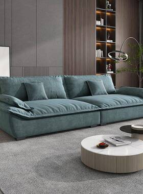 科技布羽绒沙发别墅室客厅意卧BYL式直极骨简架乳胶大排帆船布艺