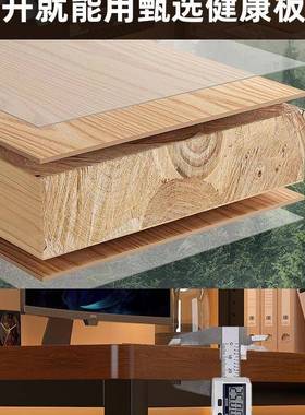 实木转角电脑桌卧公室家桌用桌台式书书架一体双人RZG电竞拐角办