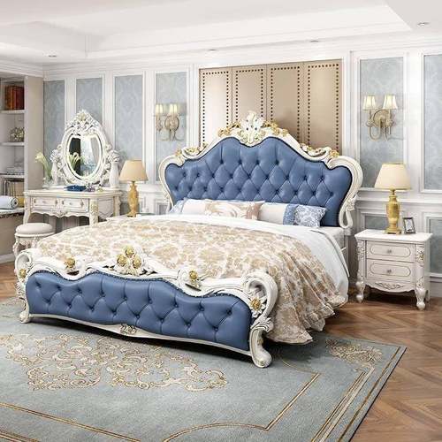 205新款复古欧主卧高式档WVX大2储气婚床豪华双人床高箱物轻奢大