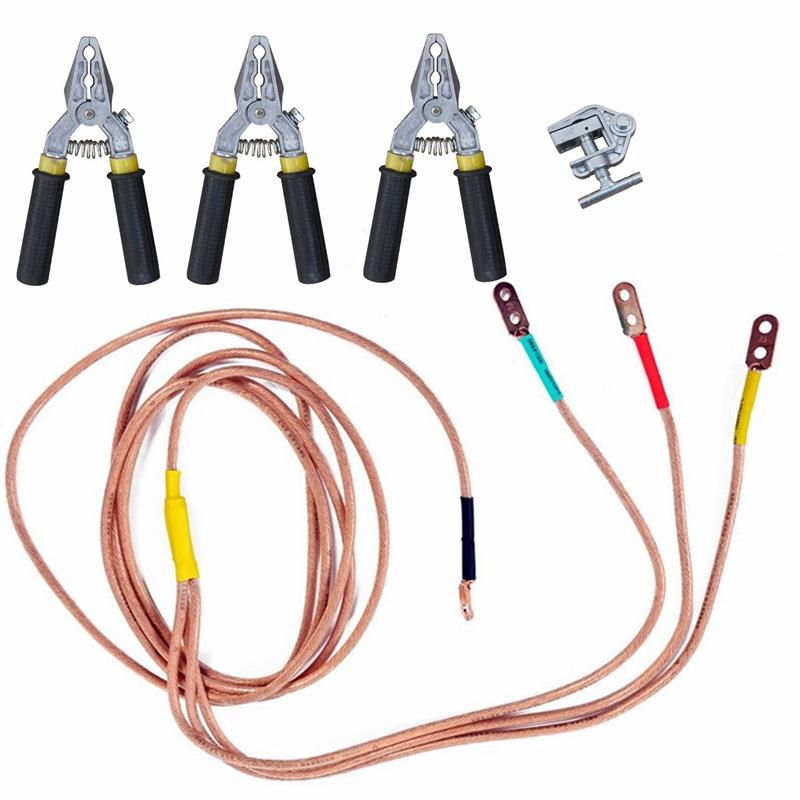 高压双舌卡接地线1TSI0kv铜-25口mm2DL/地T879-2025高压接线软线