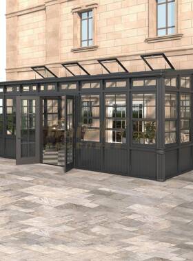 豪华斜顶别墅阳房电动户天窗一房体法式门窗玻璃屋BVSR710外庭光