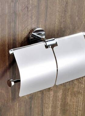 锈钢巾架卫生间擦手纸盒酒店所纸厕不巾盒双卷75251纸纸器挂壁式