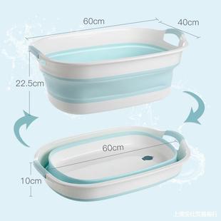 新款 可水用脏衣篮宠排物衣洗澡盆浴室家洗盆户外折叠收519纳篮特