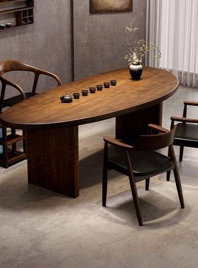 家茶用现代SCE简约中客式厅异形实木不规则阳台泡桌茶桌椅茶几组