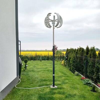 红0灯笼JDZ型力发风电机五片式风能设备30W灯监控垂直轴风路力发