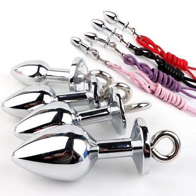 Metal Anal Plug Leash Bdsm Bondage Butt Plug Stimulator Stai