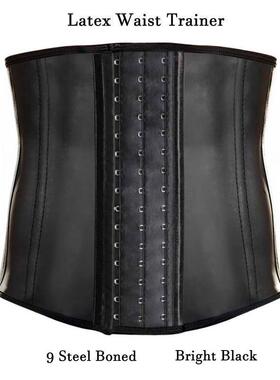 Latex Men Corset Waist Trainer 9 Steel Boned Body Shaper Wai