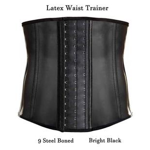 Latex Men Corset Waist Trainer 9 Steel Boned Body Shaper Wai