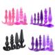 Safe Silicone Plug Butt Set Masturbation Dildo 6Pcs Anal