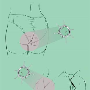 Adjustable Resin Anal Plug With Chastity Device Lock Vaginal