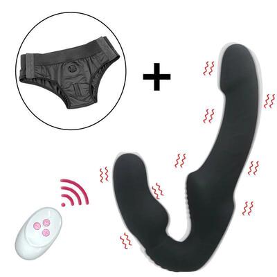 Strapless Strap on Dildo Vibrators for Women Double Head Vib