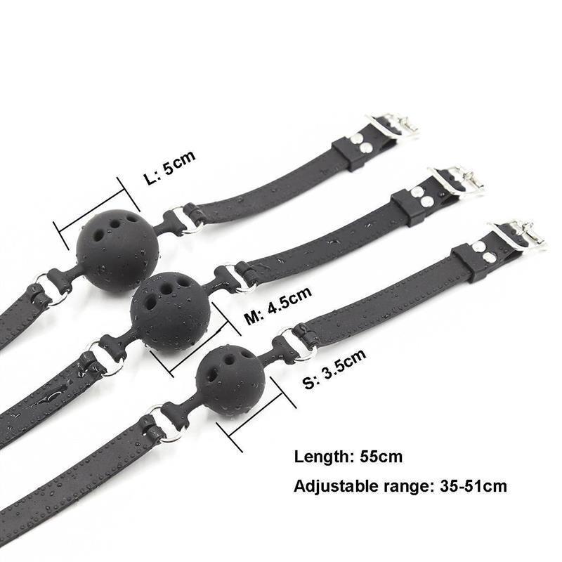 3 Sizes Soft Safety Silicone Open Mouth Gag Ball Lovers Bond