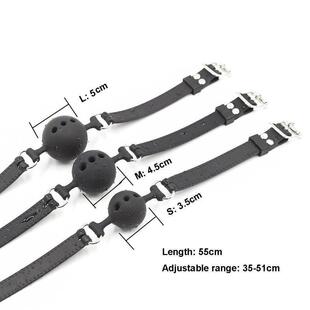 3 Sizes Soft Safety Silicone Open Mouth Gag Ball Lovers Bond