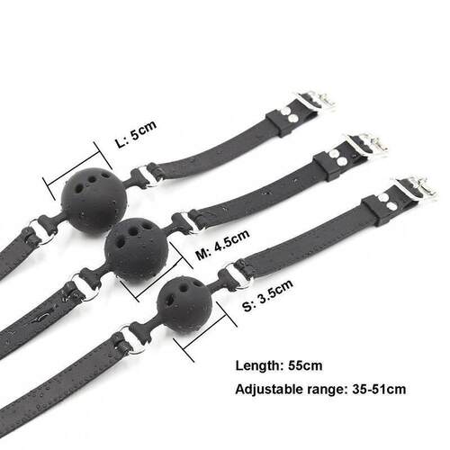 3 Sizes Soft Safety Silicone Open Mouth Gag Ball Lovers Bond