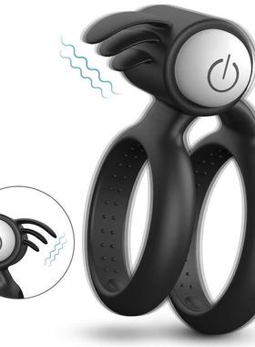 Bullet Vibrating Cockring Sex Toy For Male Double Ring Coc x