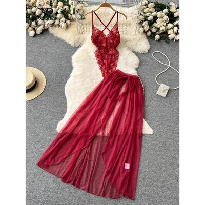 Lace Sensual Erotic Two Pieces Suits Camis Short Bodysuits T