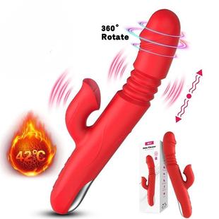 Heating Vibrator Dildo Women sex Clitoris G-Spot Telescopic