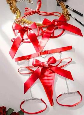 Women Transparent Bra And Panty Garter Underwear Set Hot