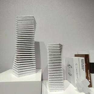 现代创意树脂叠高建QZ-A120筑型简摆约件售楼处书模房书柜玄关软