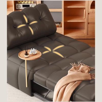 网红单床MGT人沙发折叠芙两用026新款2黑色豆腐方块泡懒人伸缩沙