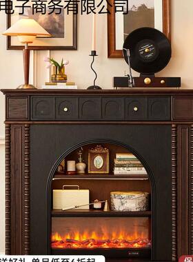新款真法复古壁炉欧装饰柜壁炉架DJU民宿仿火焰式客厅美式式玄关