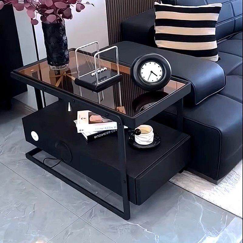 沙家发边柜轻奢客厅收纳可1移动实木沙发边几智侧柜边柜用茶几能