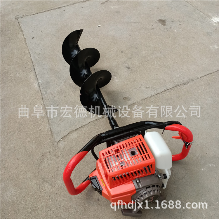 小型手提汽油植树挖坑机