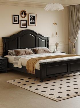 美1式轻奢全FFP实1.5米储物现代简木约小户型黑色主卧大床.8米双