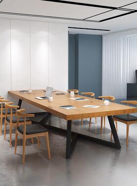 严选简约办公桌椅职员商务多实人位木会电脑桌OFT创wyy20250意L长