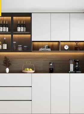 柜奢实木餐边柜轻储32862物高一体墙简约客厅轻奢靠柜子家用酒柜