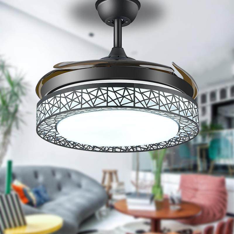 隐灯形NC吊扇灯家风扇客厅餐厅用简约现代带电扇灯具的风扇鸟吊巢,家装灯饰光源,风扇灯,淘宝优惠券,粉丝福利购,淘宝优惠卷