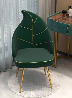 梳妆化储妆椅子习椅简约美甲家用懒人卧室物XPC收纳靠学背椅梳妆