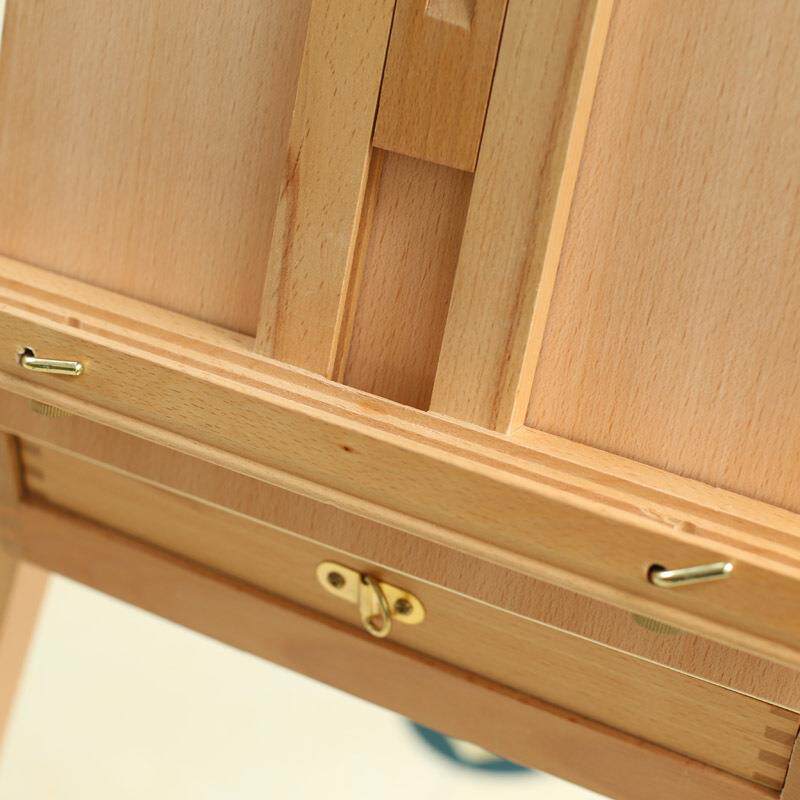 意大PTK利档木红榉木高男士写生油画箱便携式制油画可架折叠收缩