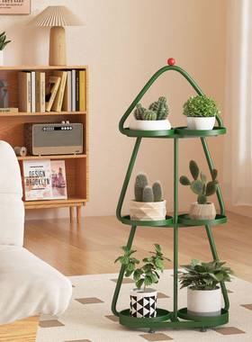 temu跨境花架子置物架阳台客厅落RCZ多地式多花层可移动肉托铁艺
